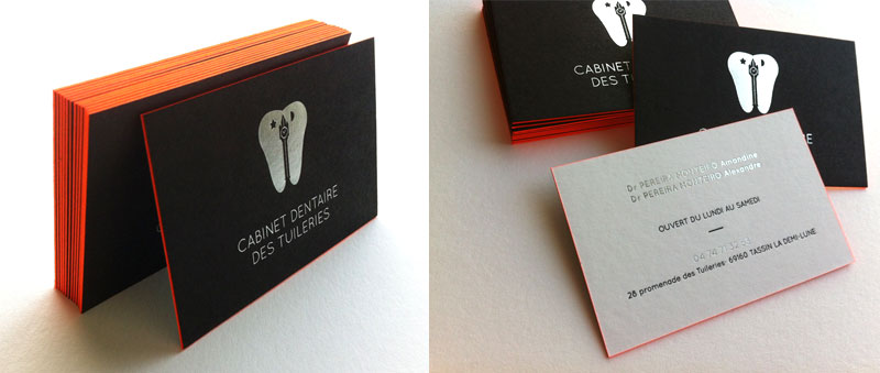 Badcass - Carte de visite en letterpress - Cabinet dentaire