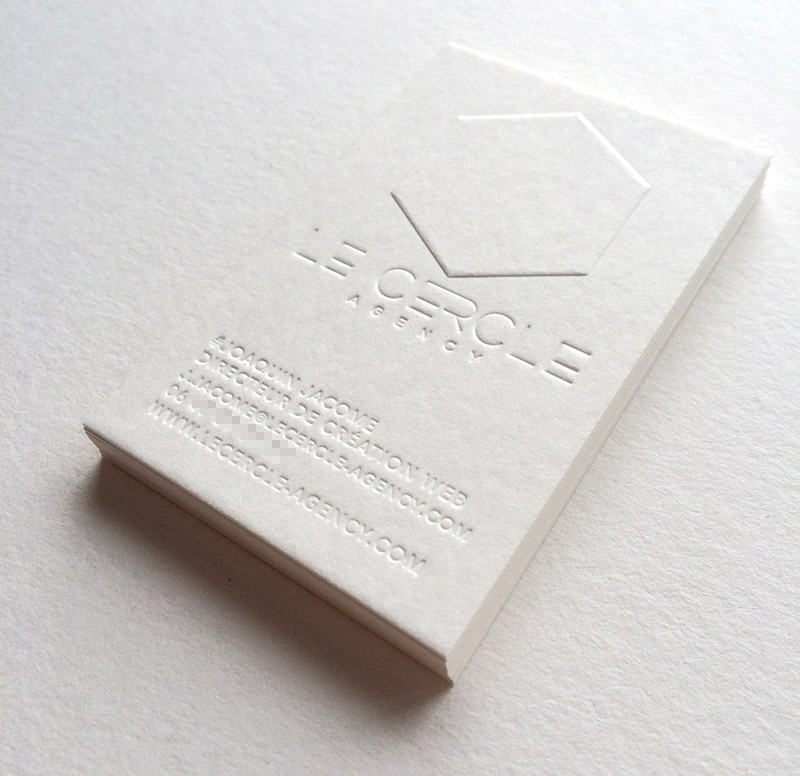 Badcass - Carte de visite en letterpress - Agence créative